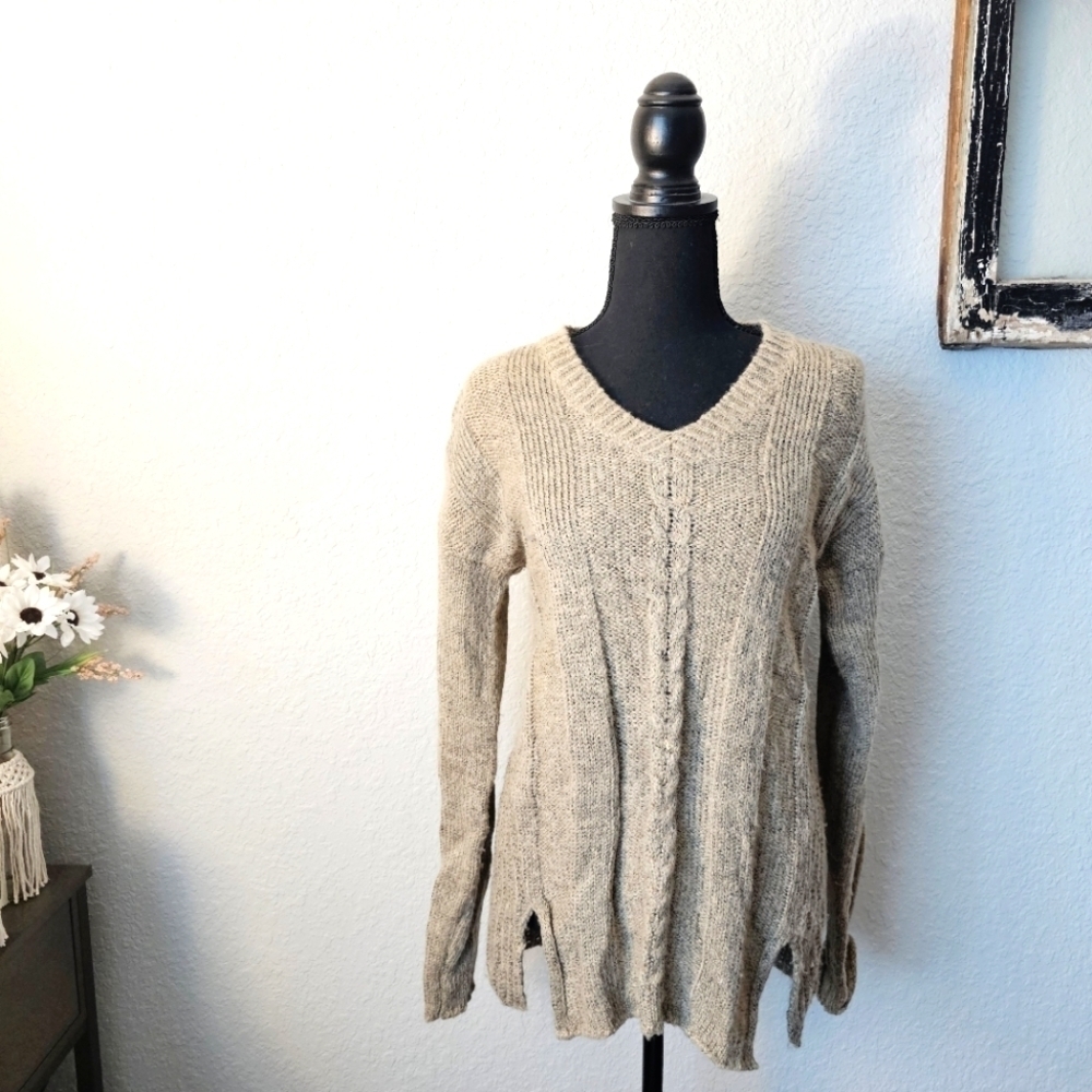 People's Project LA Cable Knit Sweater Size Small